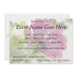 Pink Zinnia reaching for the sky Personalized Invite