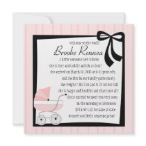 PinkBaby Buggy Invite