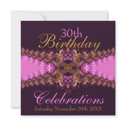 PinkBree Diva pink garter lace Invitation invitation