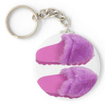 PinkFuzzySlippers030310 Keychains
