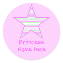 pinkgreencccstar2, Princess, Name here stickers