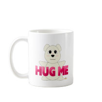 PinkHugMeHuggablePolarBear Coffee Mug