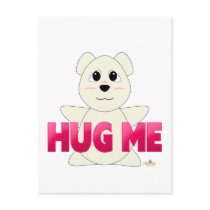 PinkHugMeHuggablePolarBear Postcards