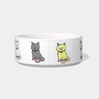 Pinkie Paws Kitty Bowl Pet Food Bowl