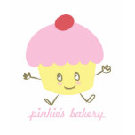 Cupcake Logo for Pinkie's Bakery SF Pinkie's Bakery Cupcake Girl's Ringer T-Shirt