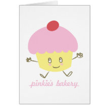 Pinkie's Bakery Cupcake Greeting Card