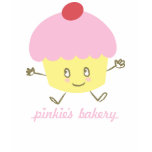 Cupcake Logo for Pinkie's Bakery SF Pinkie's Bakery Cupcake Ladies Basic T-shirt