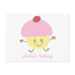 Cupcake Logo for Pinkie's Bakery SF Pinkie's Bakery Cupcake Postcard