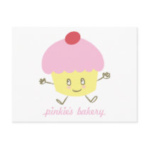 Pinkie's Bakery Cupcake Postcard by pinkiesbakerysf Pinkie's Bakery Cupcake Postcard
