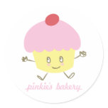 Cupcake Logo for Pinkie's Bakery SF Pinkie's Bakery Cupcake Sticker
