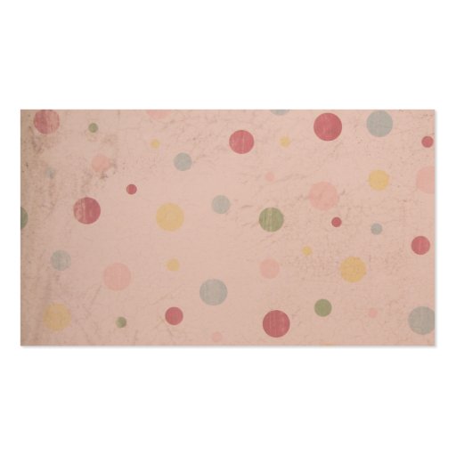 Pinkish Polka Dots Business Card Templates (back side)
