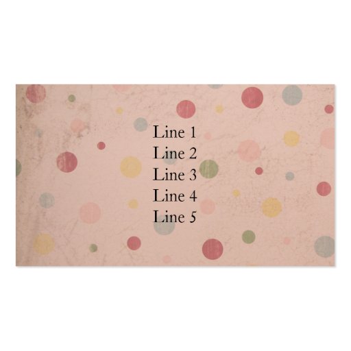 Pinkish Polka Dots Business Card Templates (front side)