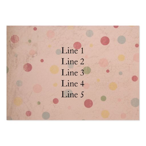 Pinkish Polka Dots Business Cards (front side)