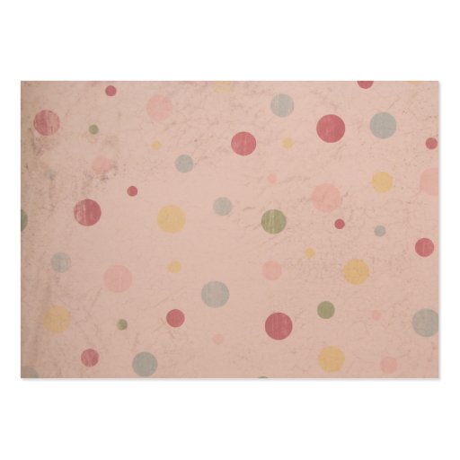 Pinkish Polka Dots Business Cards (back side)