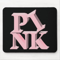 PinkonBlack Breast Cancer Awareness mousepads