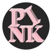 PinkonBlack Breast Cancer Awareness Sticker