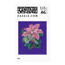 PinkPoinsettia2 Postage