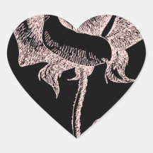 PinkRoseOnBlack Sticker