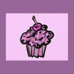 pinks and purples camouflage cupcake