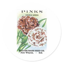 Pinks Double Mixed Wayne Bash Seed Co Stickers