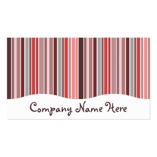 pinks : striped curtain business card templates (front side)