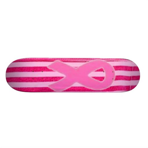 Pinkstripe Ribbon Skteboard Skateboard