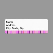 PinkStripes, NameAddressCity, State, Zip labels