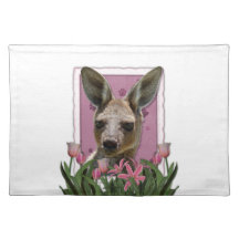 PinkTulipsKangaroo.png Place Mats