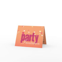 Pinky Blush Party Invitation Card