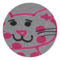 pinky cat stickers by KatAnnette pinky cat stickers