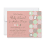 Pinky Dots Baby Shower Invitation