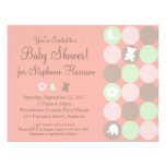 Pinky Dots Baby Shower Invitation invitations