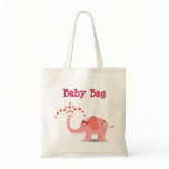 Pinky Elephant Baby Tote Tote Bag