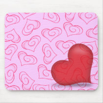 Pinky Love (Semi-Transparent Heart) mousepads by Caffery Pinky Love (Semi-Transparent Heart) mousepads