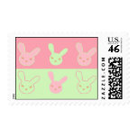Pinky & Minty Bunnies Postage Stamps