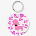 Pinky Poodle Flower Power Keychain by tropicmon Pinky Poodle Flower Power Keychain