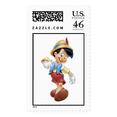 Pinocchio walking happy Disney postage