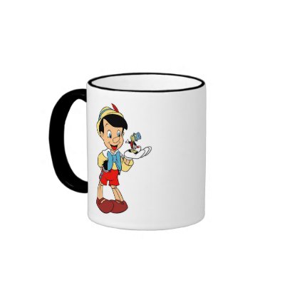 Pinocchio with Kiminy Cricket Disney mugs