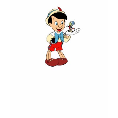 Pinocchio with Kiminy Cricket Disney t-shirts