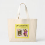 pinochle game player tote bags
