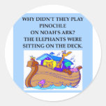 PINOCHLE ROUND STICKERS