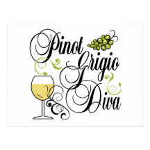 Pinot Grigio Wine Diva Postcards