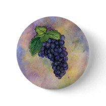 Pinot Noir Wine Grapes Button by donnabellas Pinot Noir Wine Grapes Button