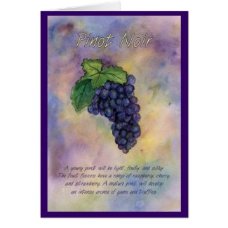 Pinot Noir Wine Grapes Card card