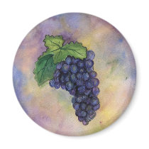 Pinot Noir Wine Grapes Magnet by donnabellas Pinot Noir Wine Grapes Magnet