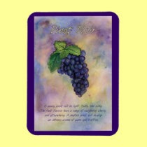 Pinot Noir Wine Grapes Painting Art Magnet magnets