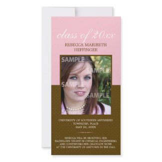 Pinpoint Graduation Announcement Photo Card photocard