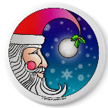 Pins, Buttons - Santa Moon