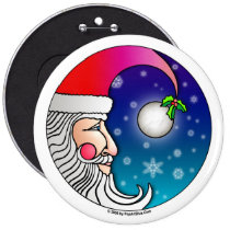 Pins, Buttons - Santa Moon buttons