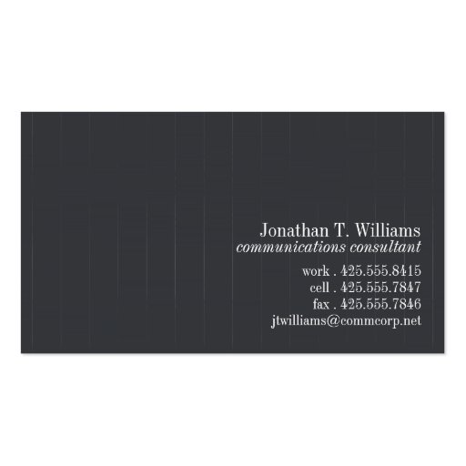 Pinstripe Business Card (front side)